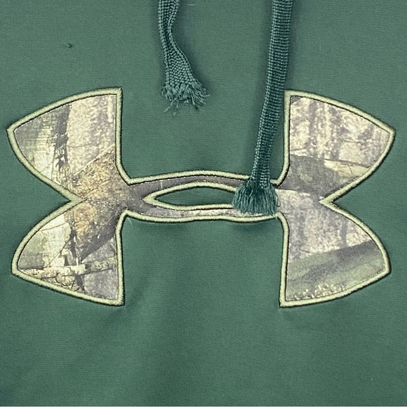 Under Armour UA Men’s Forest Green Storm 1 Pullover Hoodie Sweatshirt Medium - Picture 3 of 7